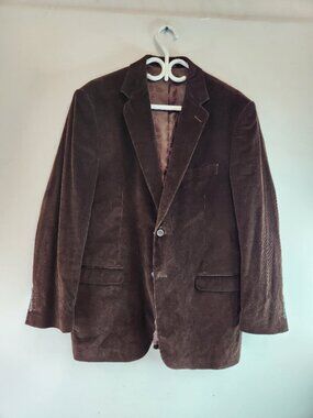 Adolfo Mens Brown Corduroy Blazer Jacket Size 42R